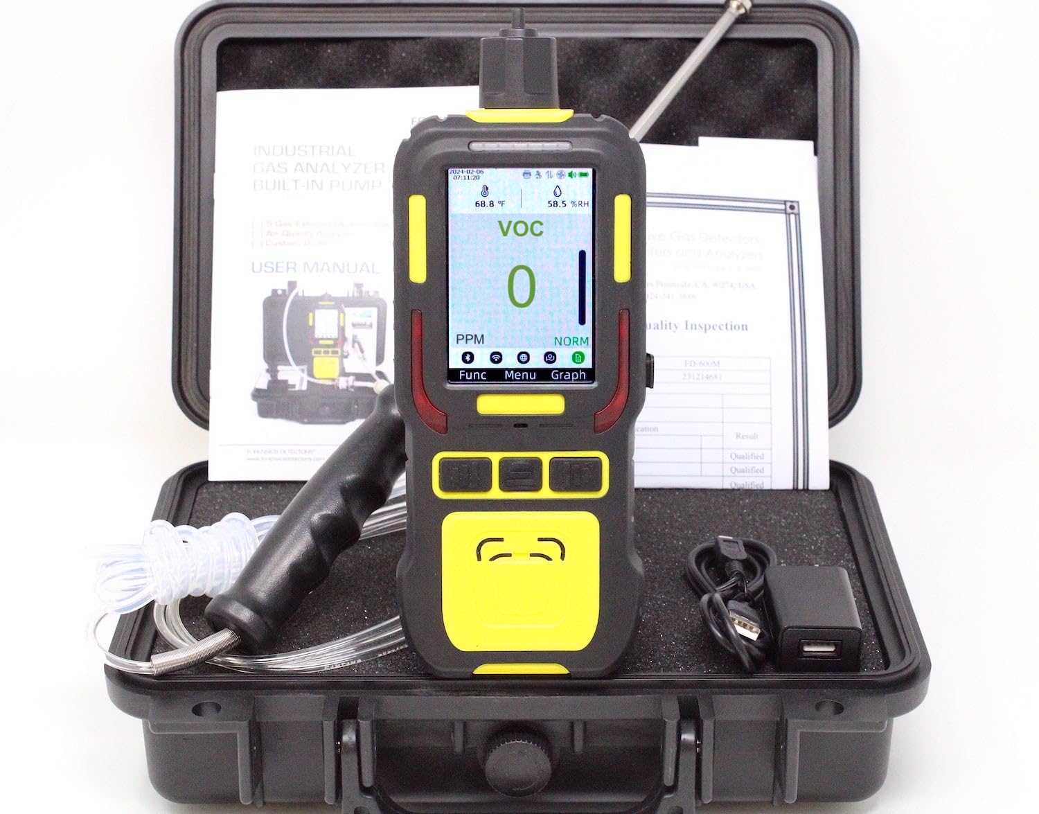 VOC Data Logger Analyzer | USA NIST Traceable Calibration