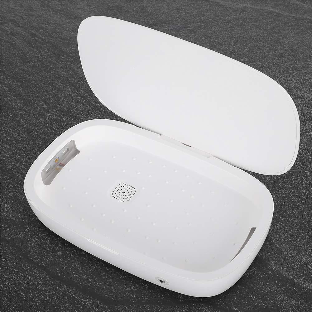 Boîte UV Portable, Étui de Désinfection avec Chargeur sans Fil pour Téléphone et Petits Objets, Coffret de Nettoyage pour Accessoires Personnels et Intérieur de Voiture