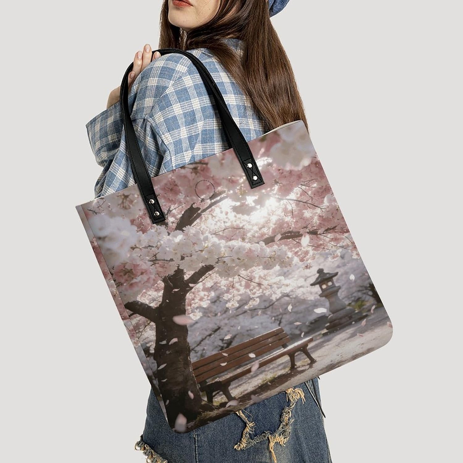 PU Leather Tote Bag for Women Fashion Large Capacity Shoulder Bags image 2