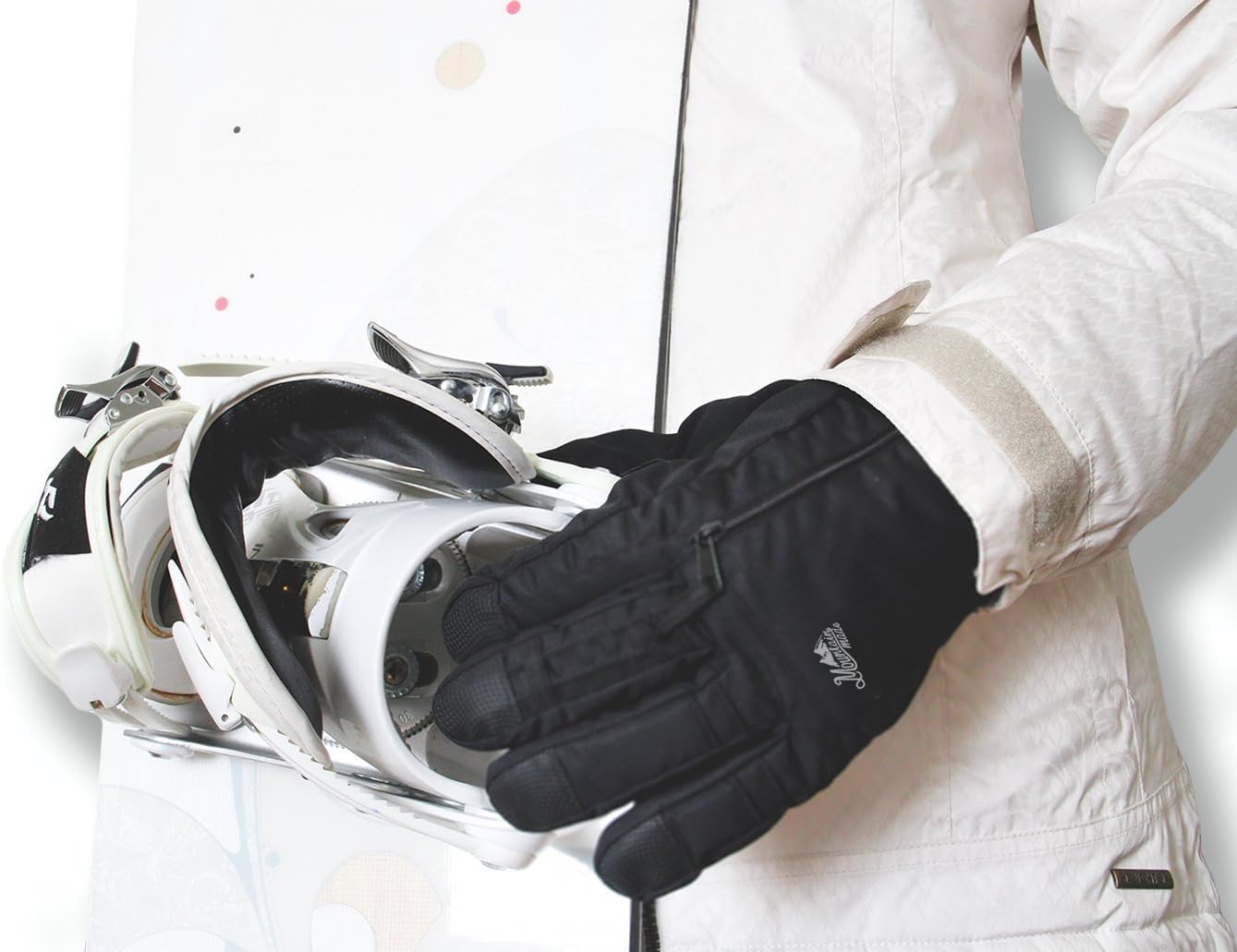 Mountain Made Waterproof Black Winter Gloves