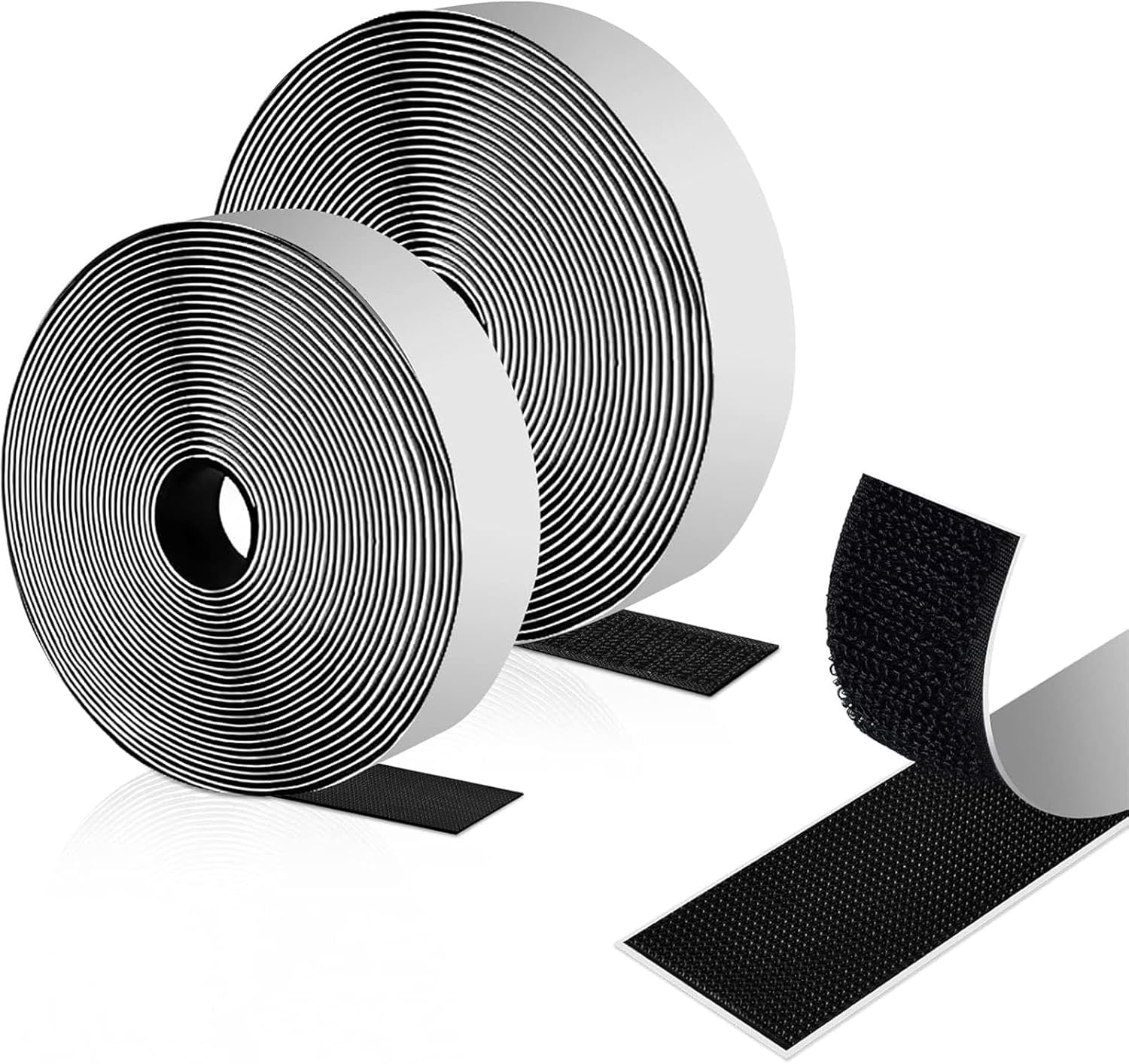 [2 Pack] Magic Tapes for Garage Door Screen 2 Car Opening and 1 Car Opening, Magnetic Screen Fastener Hook Strip Rolls, Length 23ft x Width 1.57inch + Length 19.7ft x 0.78inch