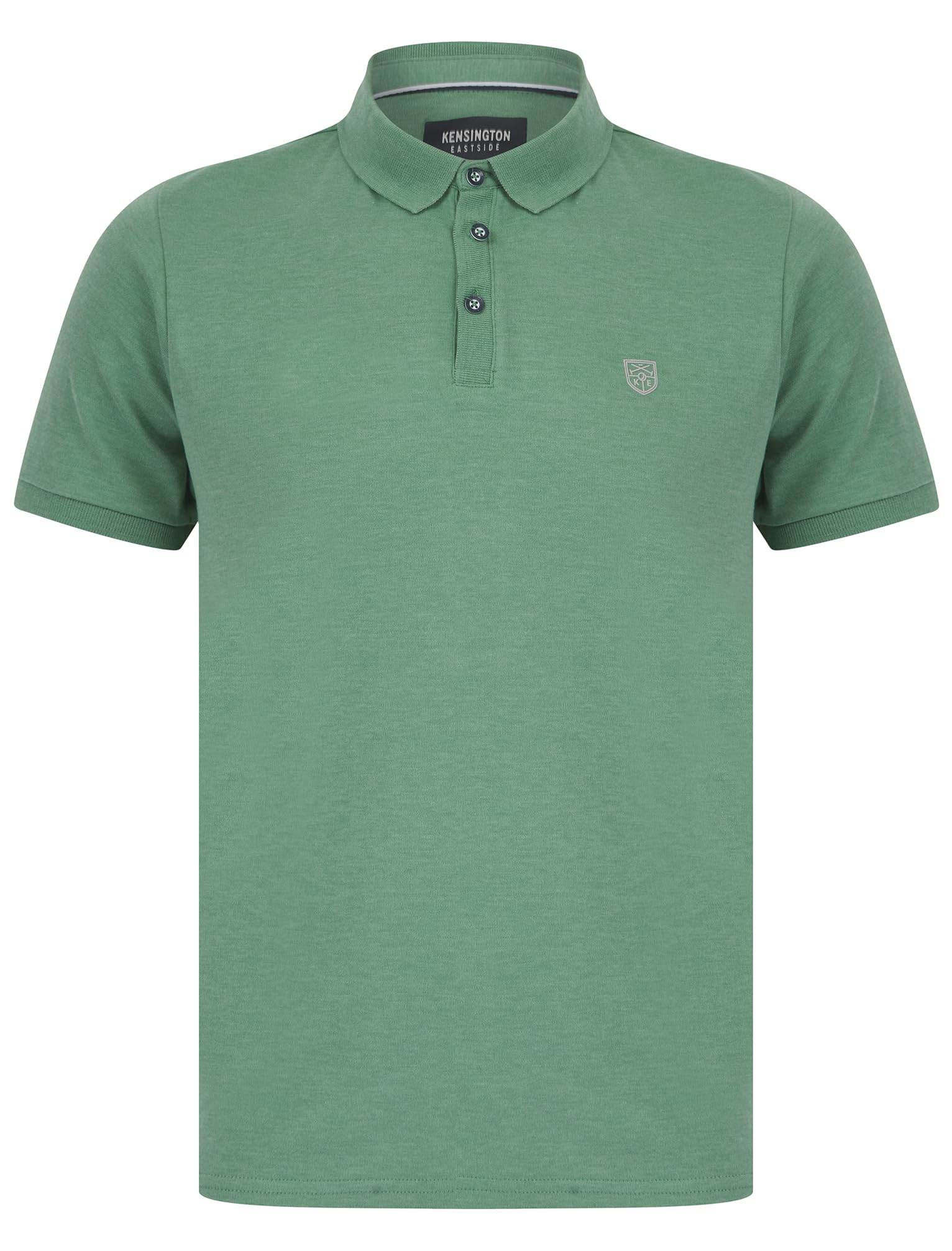 Kensington Eastside Men's Feldspar Green 'Trebeck' Cotton Rich Woven Polo Shirt