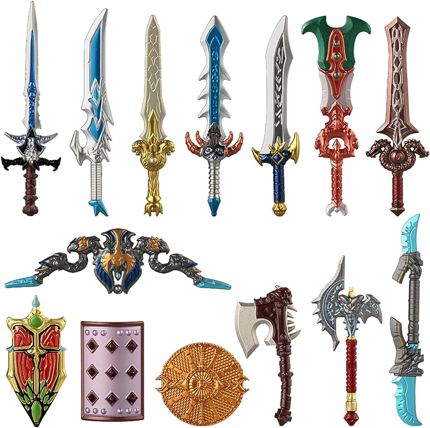 14CPS Medieval Weapons Pack for Custom Mini Knight Figure Ancient Kingdom Military Castle Knights Accessories Building Block -Compatible with Major Brand,for Adult Assembly and use