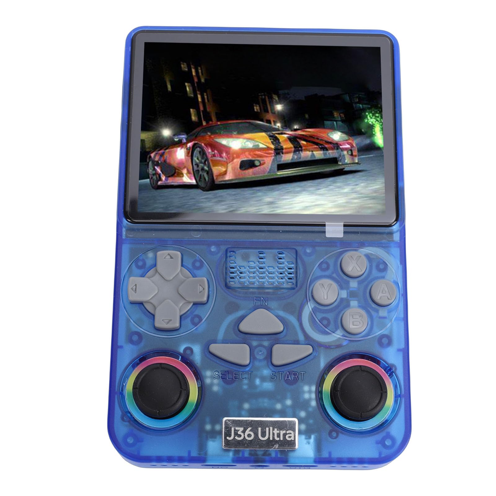 Generic Console di Gioco retrò WiFi Portatile Memoria da 64 GB Batteria a Lunga Durata Schermo da 4 Pollici per Viaggi (BLUE)
