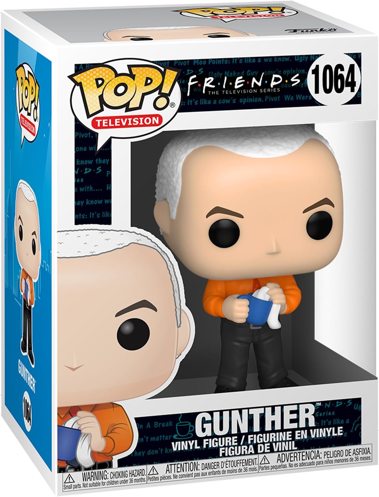 Pop! TV: Friends-Gunther In Vest - 1/6 Odds for Rare Chase Variant - Collectable Vinyl Figure - Gift Idea - Official Merchandise - Toys for Kids & Adults - TV Fans - Model Figure for Collectors