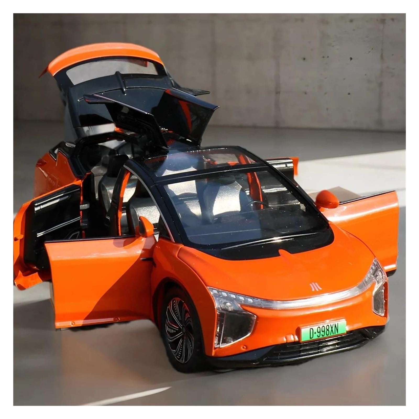 Per HiPhi X SUV New Energy 1:24 Modello Di Auto In Lega Pressofusa Simulazione Collezionabile Regali Decorativi(Orange)
