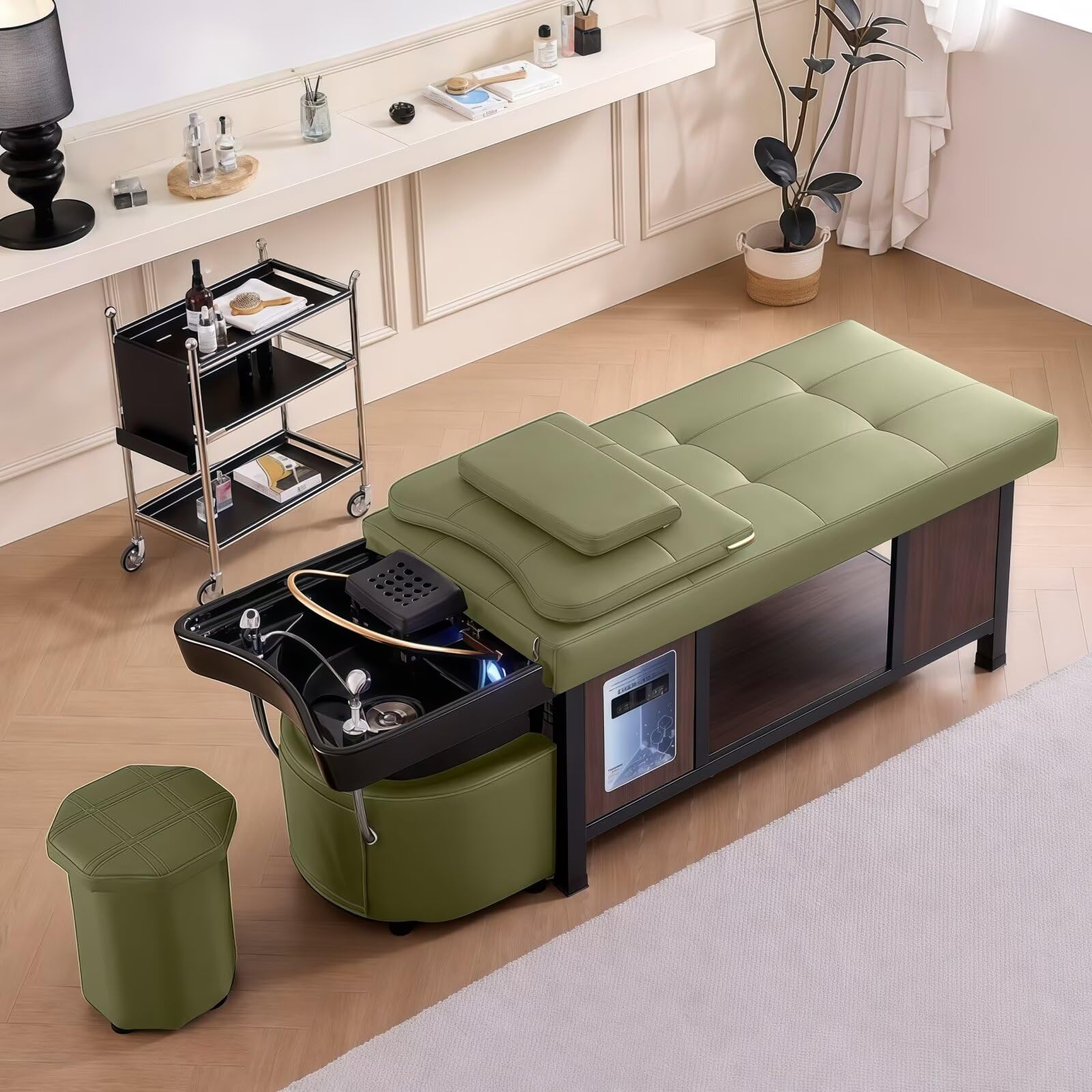 Shampoo Bed Head Spa Advanced, Elegant Green Leather Design for Pets