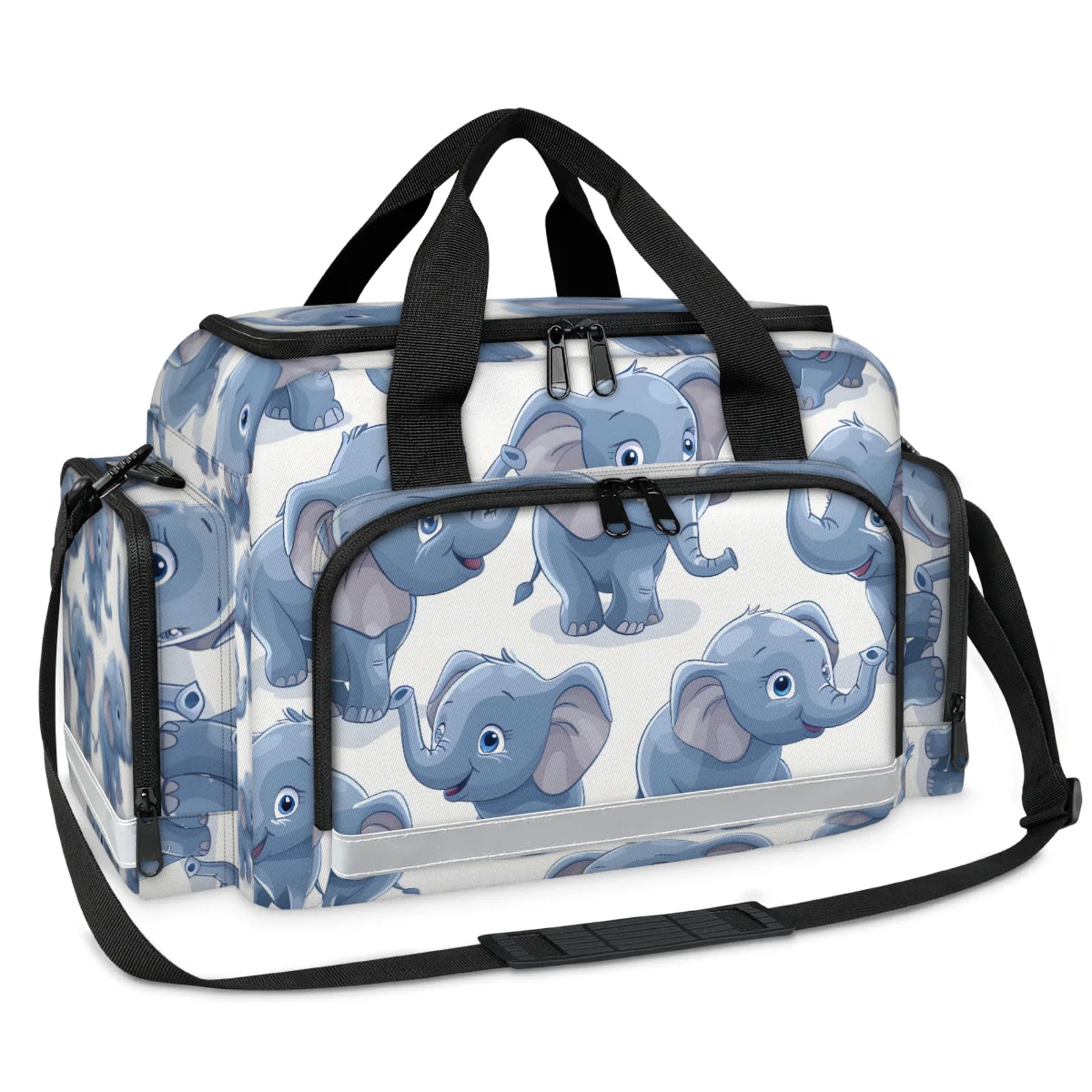 GzLeyigou First Aid Bags Empty, Gray Elephant Emergency Bag First Aid Kit Multiple Compartment Kit Carrier On Call Trauma Bag For Paramedics Emergency Medical Supplies Kit