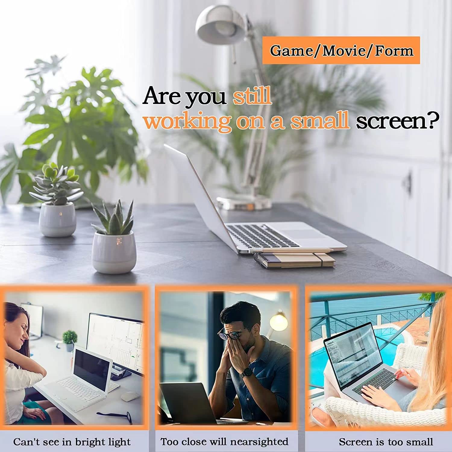 Screen Protector Magnify For Computer Screen Anti Blue Light Protector 22-inch 3D Laptop Screen Magnifier - Anti ...