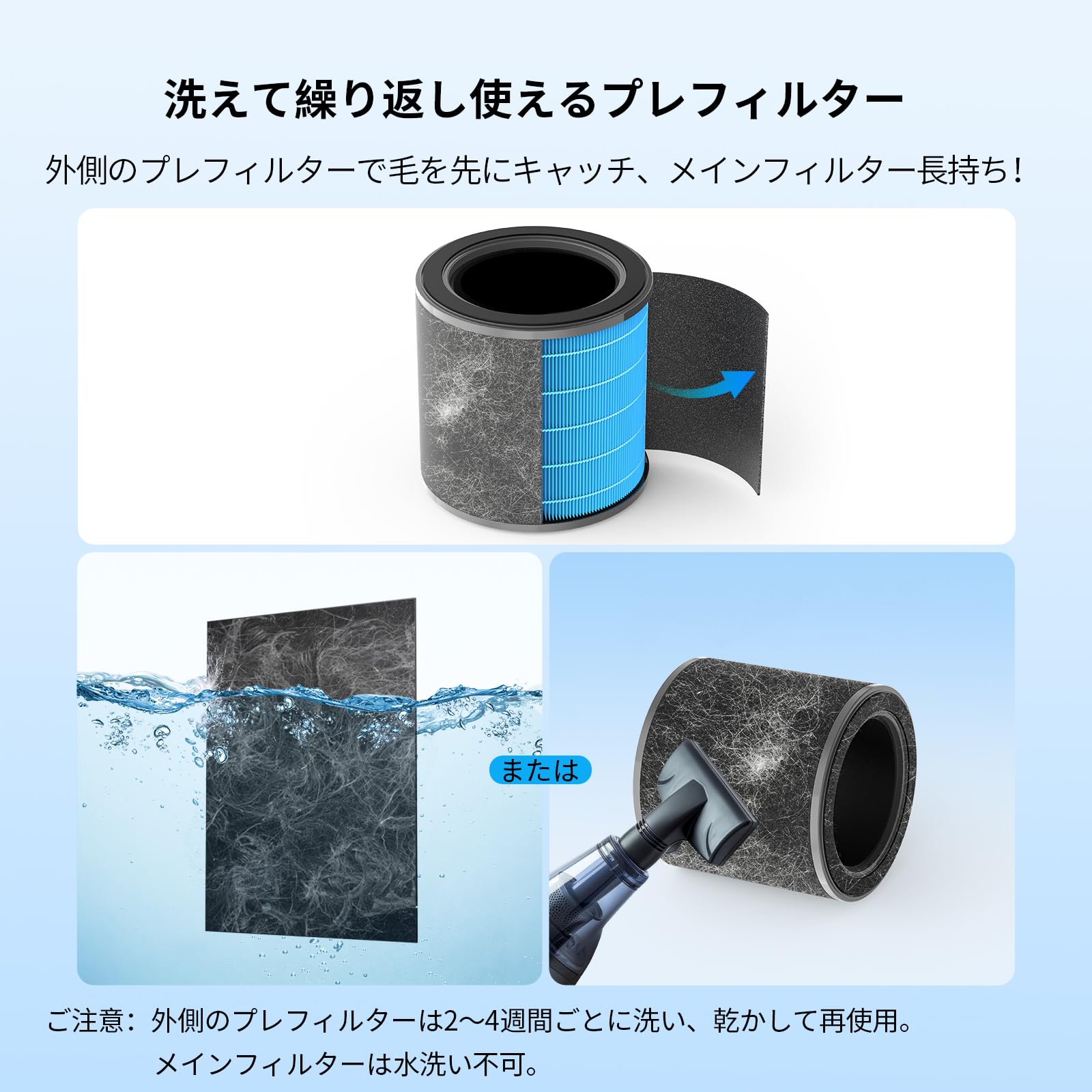Amazon.co.jp: DR.PREPARE 空気清浄機 小型 6畳 15dB 静音 脱臭 3重