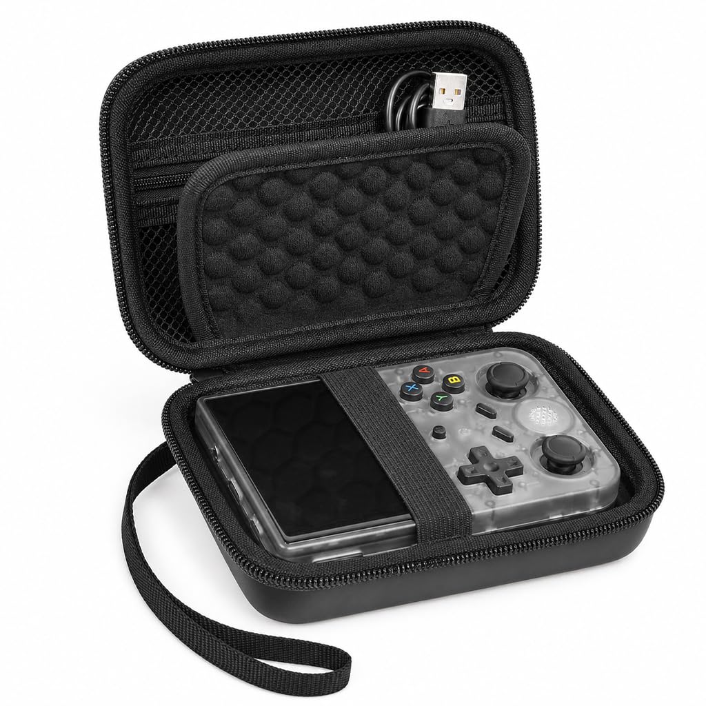 ZORBES® Travel Case for R36S/ RG353V/ RG353VS/ Game Boy Retro Handheld Game Console, Hard EVA Storage Holder Organizer, Shockproof Protective Game Console Carrying Bag-image-17