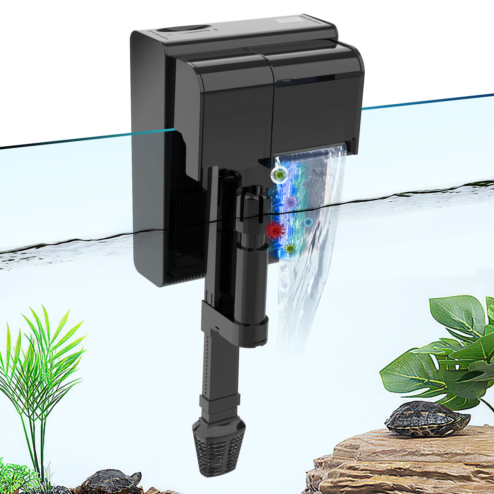 Buy U-V Aquarium Filter for 10-20 Gallon Tank,Hang On Back 