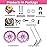 DDJKCZ Training Wheels Flash Mute Wheel Bicycle Compatible for Bikes of 12 14 16 18 20 Inch (light-PINK)