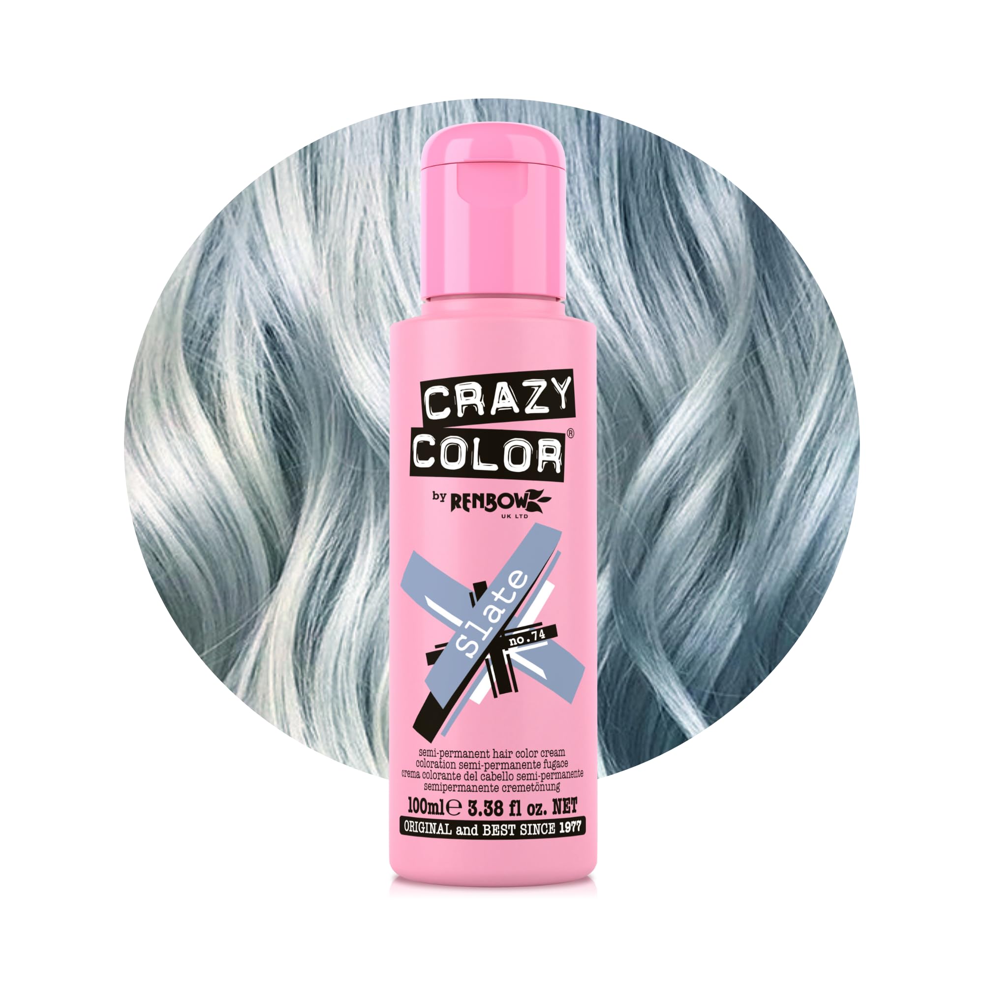 Crazy Color Slate Semi Permanent Hair Dye 100ml