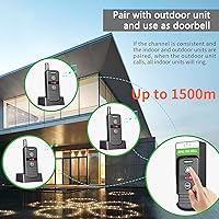 Vista 7 de Intercomunicador bidireccional en tiempo real, intercomunicadores inalámbricos para el hogar de 4900 pies de largo alcance, sistema de comunicación