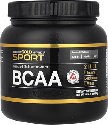 Miniatura 1 de California Gold Nutrition BCAA en polvo, AjiPure, aminoácidos de cadena ramificada, 16 onzas (16.01oz)