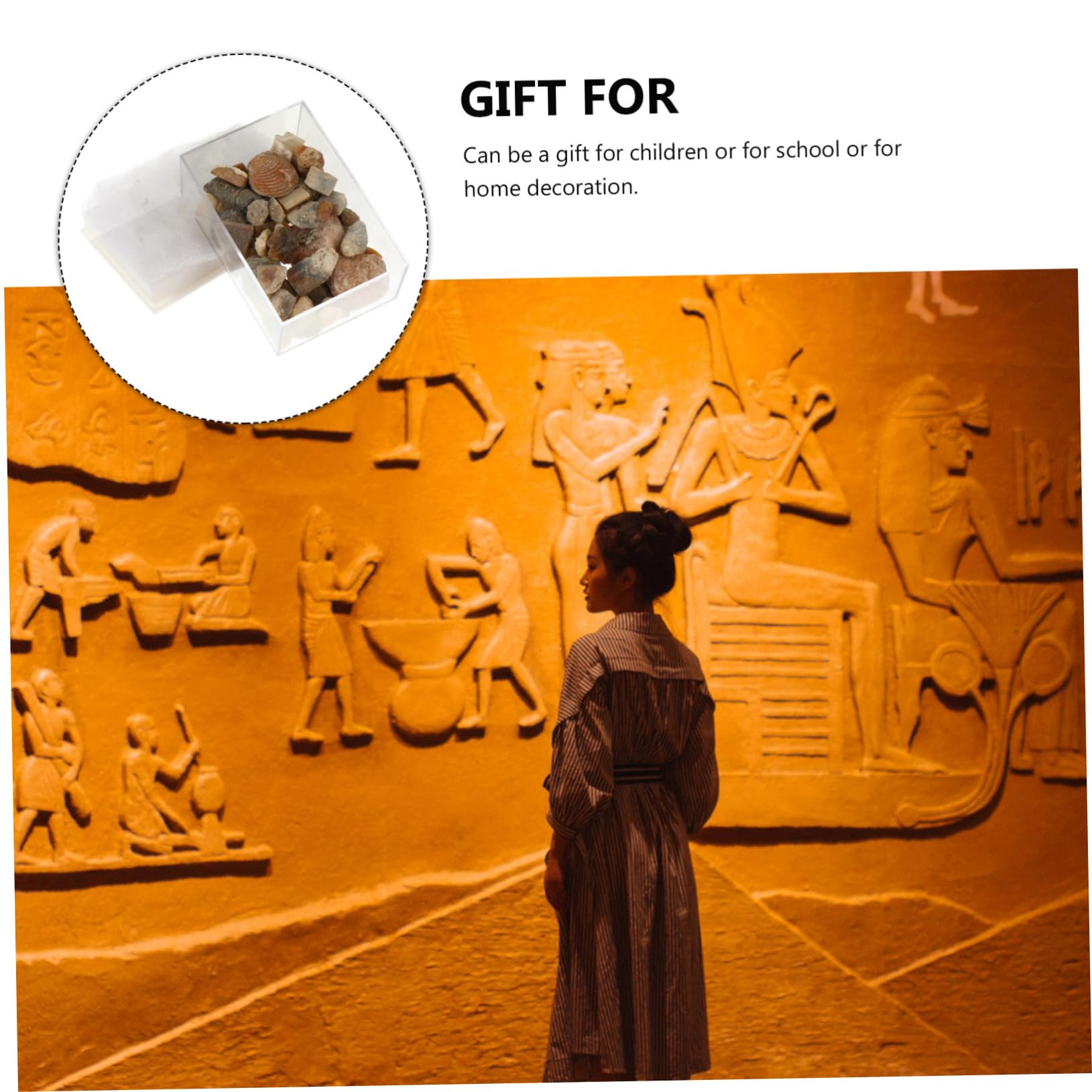 MUCKLILY 1 Box Ore Specimen Natural Ore Natural Stones Natural Stone Collection Specimen Stones Ore Stones Natural Mineral Teaching Tool Collection Stones Stone Samples Hybrid