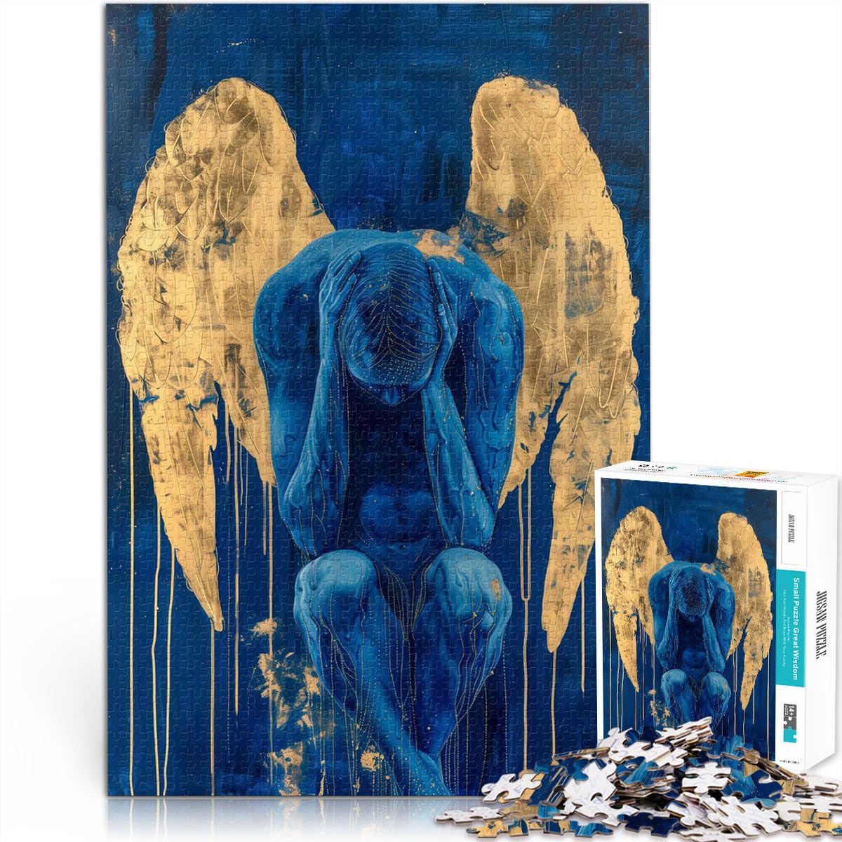 Puzzles for teenagers 2000 Piece Crying Angel Familienspiel zum Stressabbau, schwierige Herausforderung Für Paare geeignet70x100cm — image 1