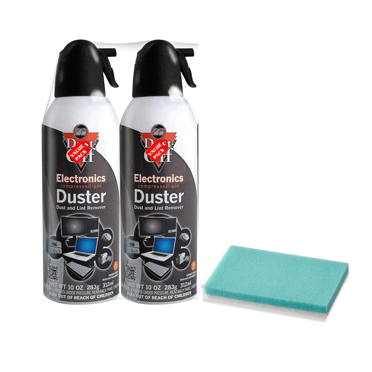 OPTEMS Compressed Air Duster for Electronics – 10oz (Pack of 2) with Cleaning Sponge – Dust-Off Spray for Computers, Keyboards, Cameras, Consoles – Ozone Safe & Residue Free-image-9