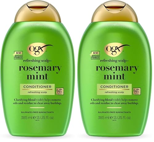 OGX refreshing scalp+ Rosemary Mint Conditioner (385 ml), klärende Haarspülung,