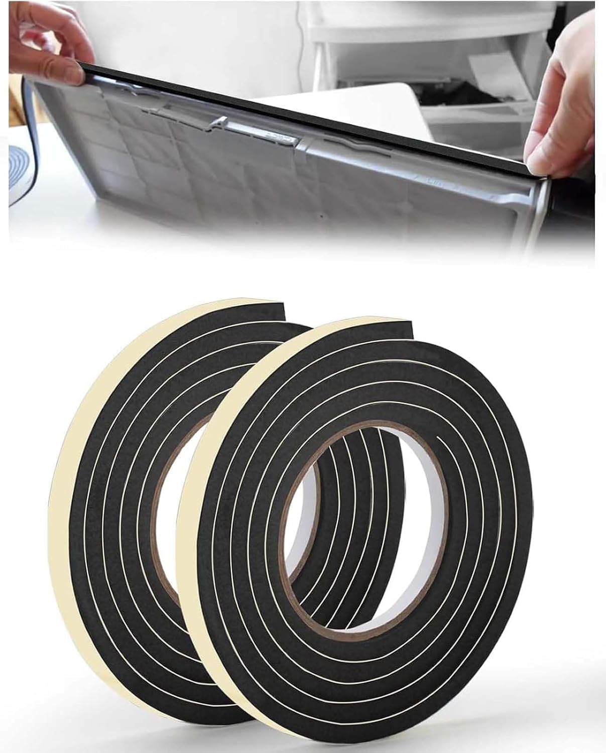2 Pack Rubber Foam Seal Strips for Ge Washer Dryer Combos - Lint Filter Repair - Prevents Lint Buildup on Ultrafast Profile Combo Dryer Parts Accessories