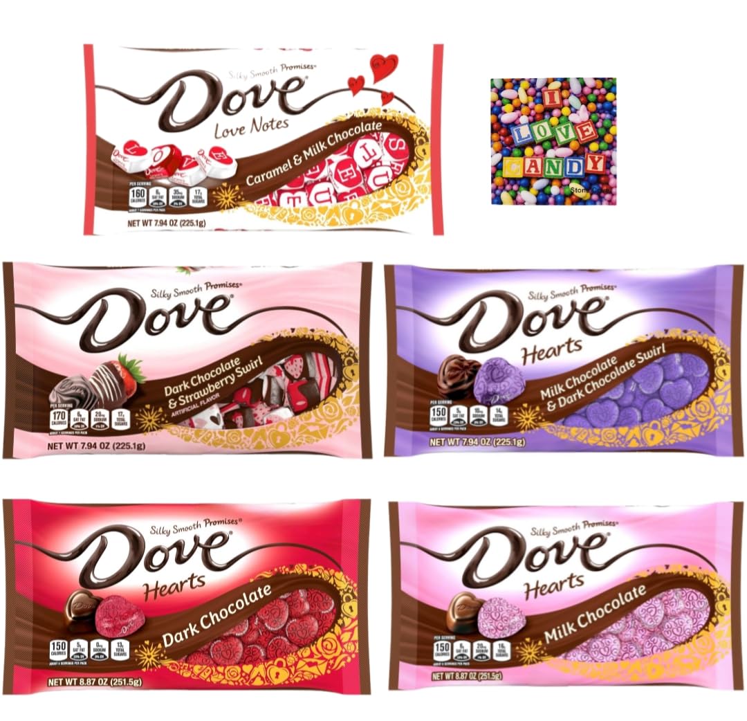 Amazon.com: Dove Valentines Day Chocolate Hearts Variety Pack Bundle ...