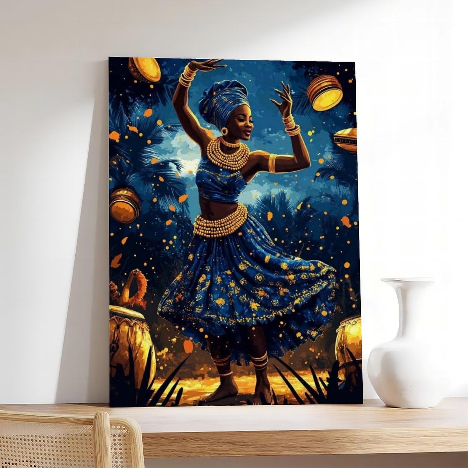 Stampa artistica da danza, festival africano tradizionale (3) poster su tela da parete decorazione artistica da parete dipinti per soggiorno camera da letto decorazione 40,6 cm L x 61 cm W