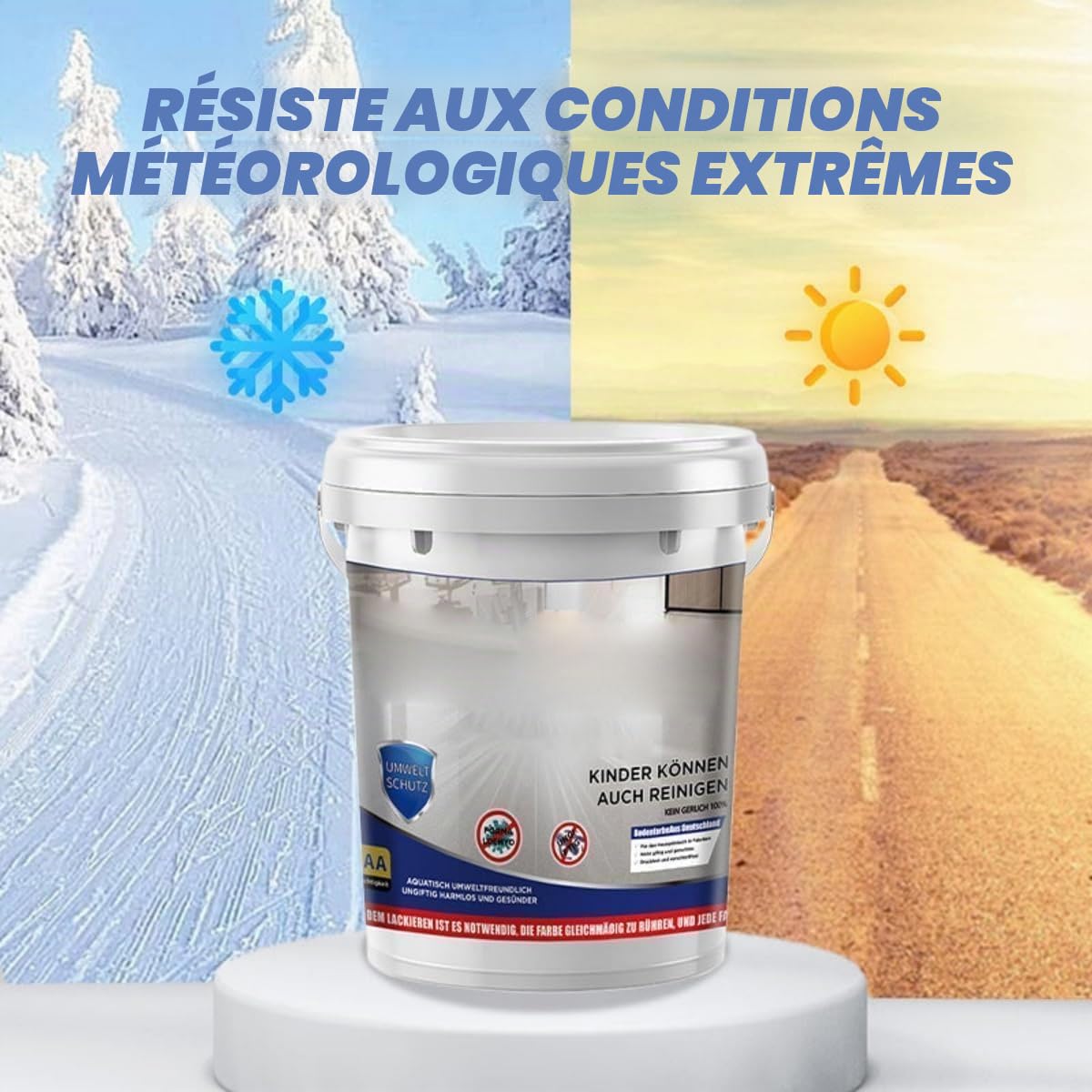 Peinture de sol couleur sable époxy, revêtement de sol époxy effet marbre brillant, peinture époxy imperméable à base d'eau (gris foncé)