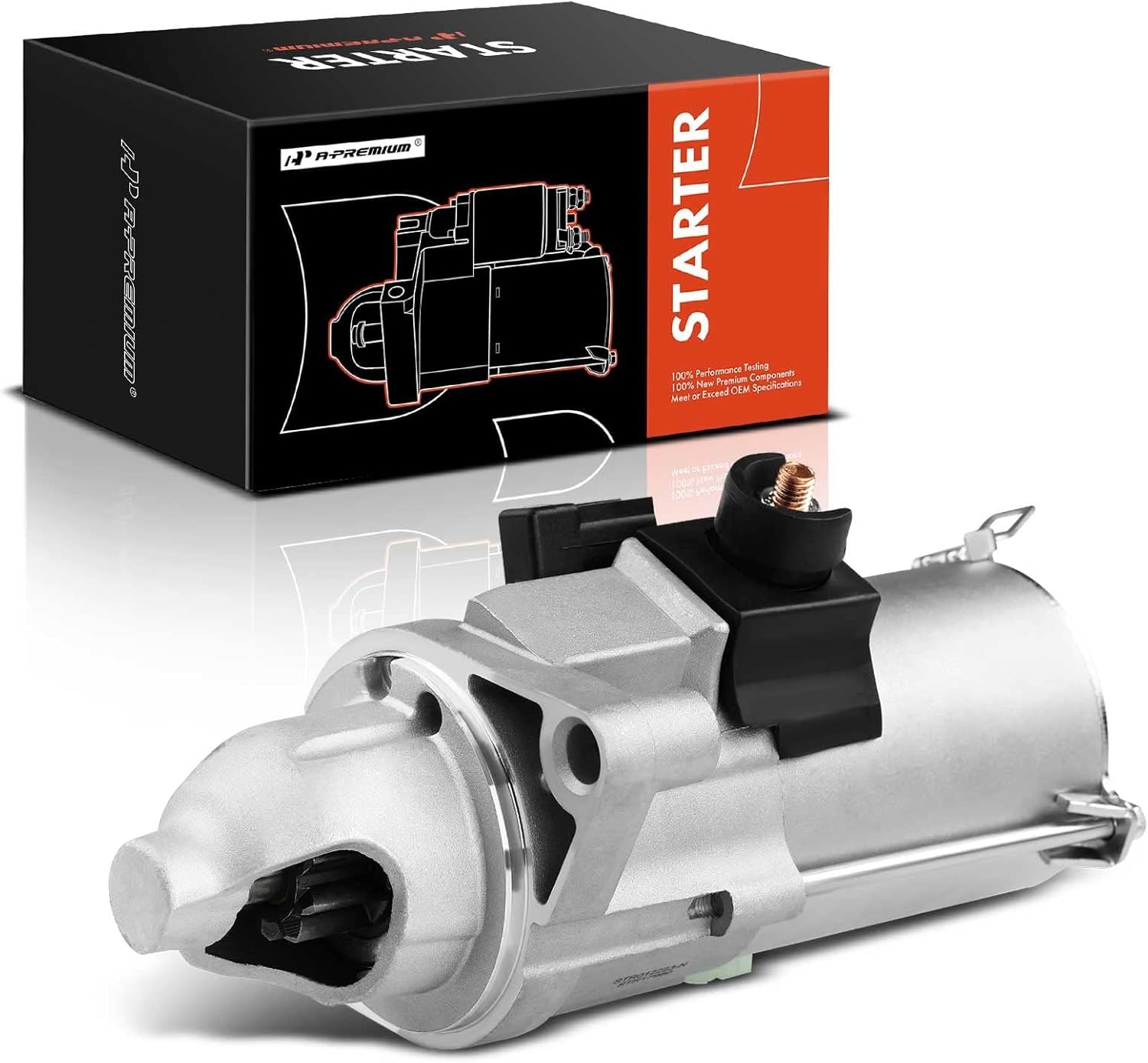 A-Premium Starter Motor Compatible with Honda Accord 2006-2012, CR-V 2007-2011, Element 2007-2011, Civic 2006-2011 & Acura TSX 2006-2014, 2.0L 2.4L, 12V 1.6KW 9-Teeth Clockwise, Replace# 31200-RAA-A61