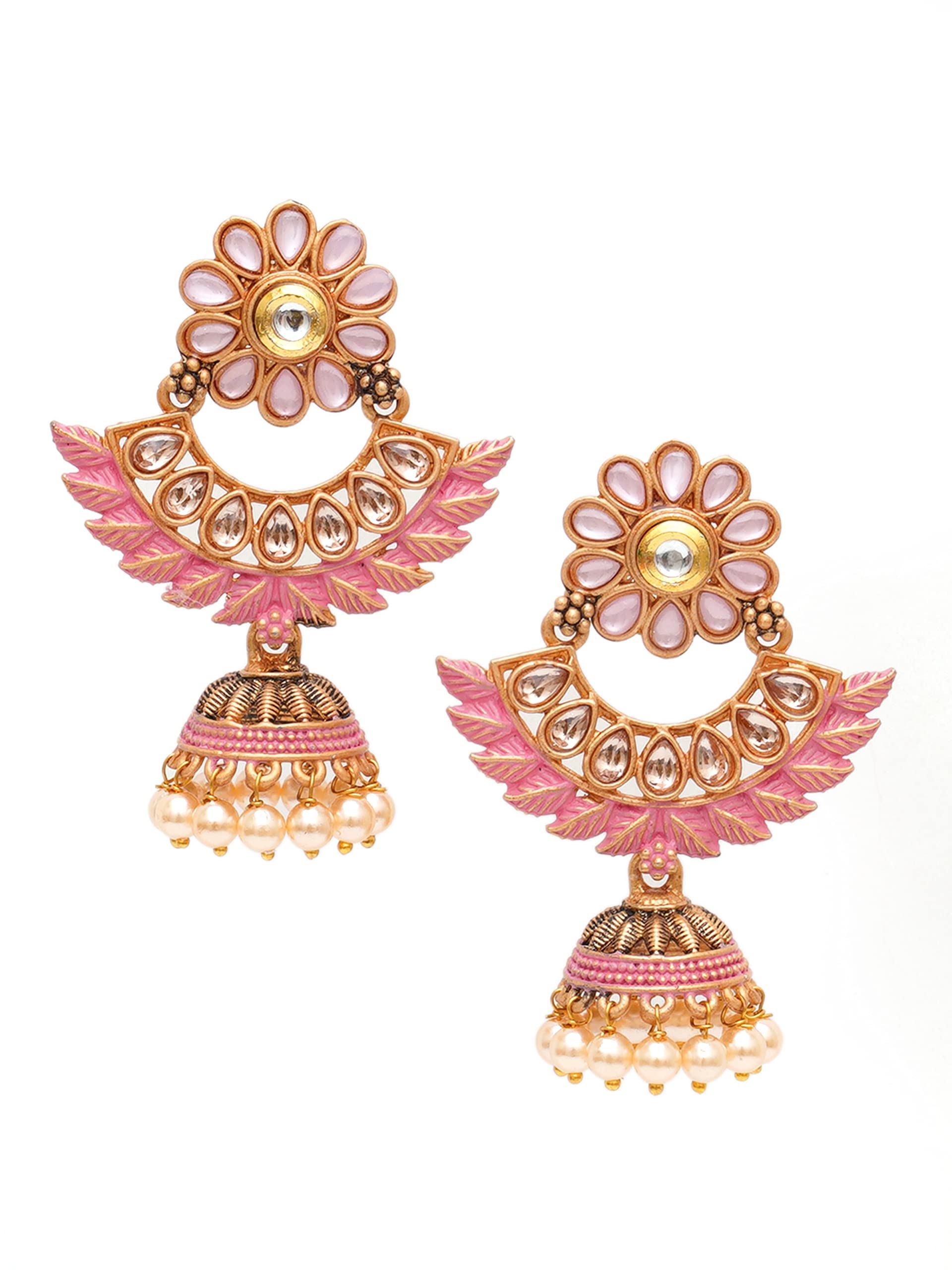 See full amazon price history chart for Karatcart Gold Plated Pink Meena Floral Design Jhumki Earrings for Women Karatcart Gold Plated Pink Meena Floral Design Jhumki Earrings for Women (B0BFQSHX86) Amazon Price History, Amazon Price Tracker