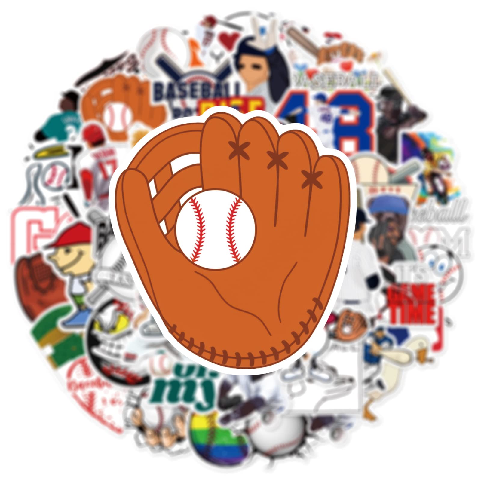 600 Baseball-Aufkleber Für Kinder – Selbstklebend, Bunt – Für Party, Basteln, Laptop & Wasserflasche