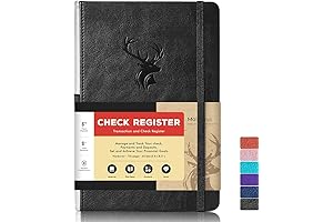 Check Registry Book for Personal Checkbook, Checkbook Register to Track Payments, Deposits & Finances Transaction