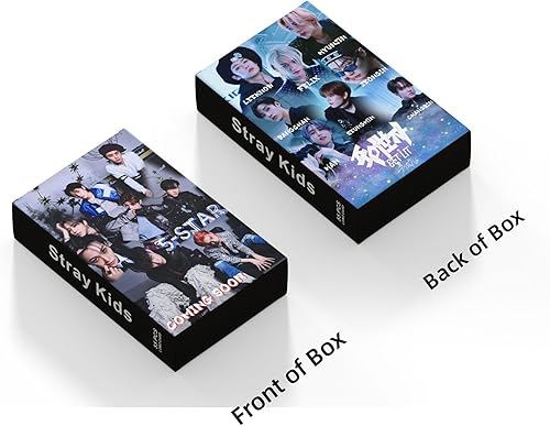 Miniatura 4 de Stray Kids - Juego de tarjetas de 5 estrellas, 55 piezas, mercancía Kpop, regalo para fanáticos y decoración de fiestas (juego de tarjetas