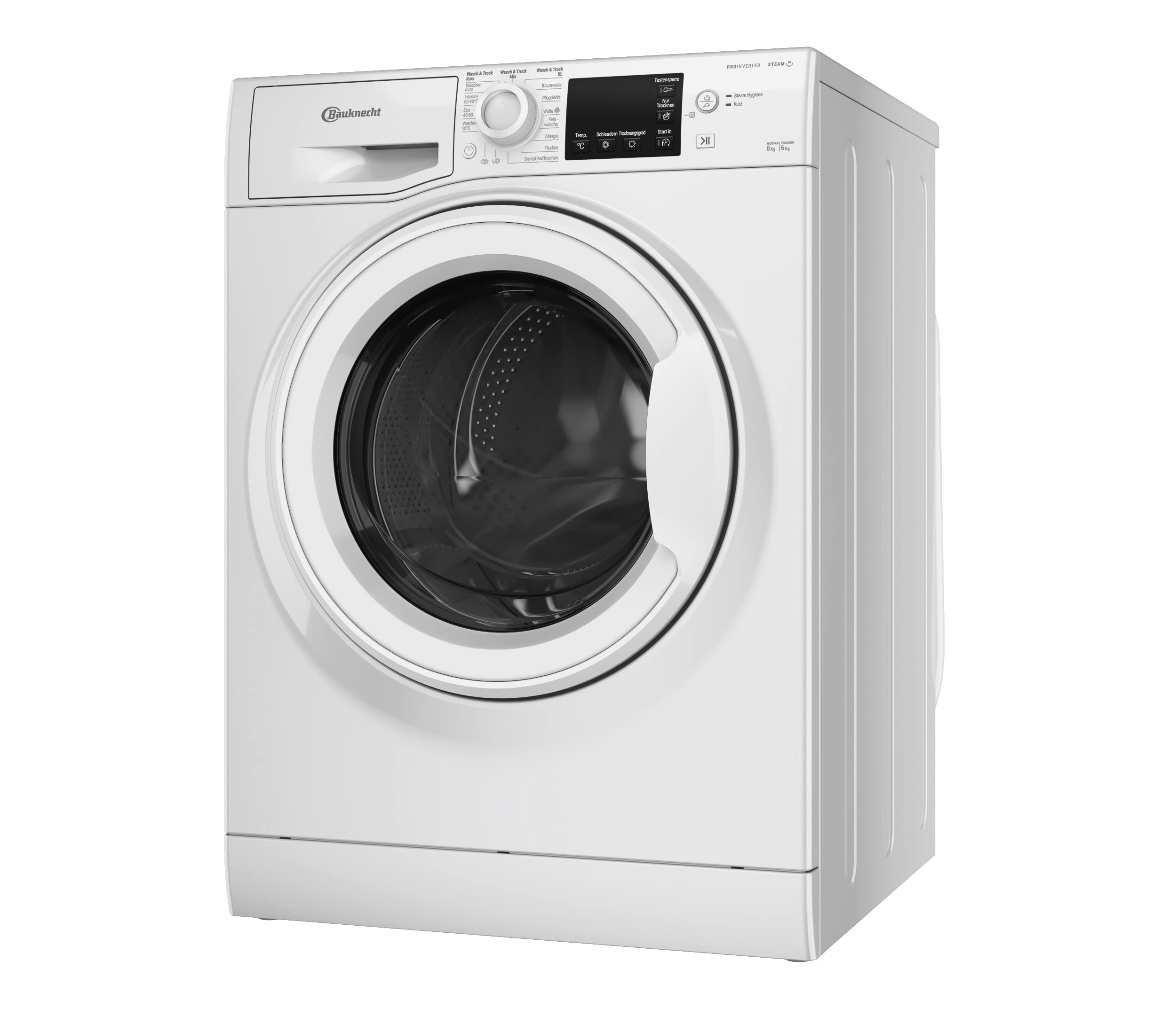 Bauknecht WT Eco Plus 86 43 N Waschtrockner 8/6 kg Active Care Wash & Dry Technologie PRO-Inverter Motor Weiß