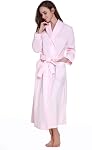 Lavenderi Women’s 100% Cotton Long Kimono Lounge Bathrobe Robe, Ladies Loungewear for Spa
