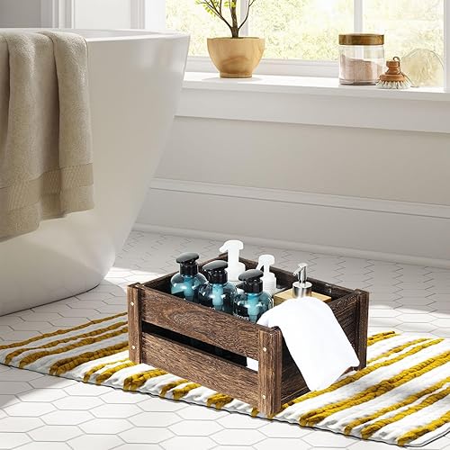 Miniatura 9 de Cajas de madera, caja de madera de granja para almacenamiento con asas, cajas de madera maciza para exhibición, caja de madera duradera, cajas de