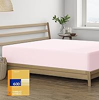 Vista 22 de Thread Spread Sábana bajera ajustable 100% algodón tamaño Queen – Sábana bajera de algodón de 600 hilos tamaño Queen, lujosamente suave, duradera