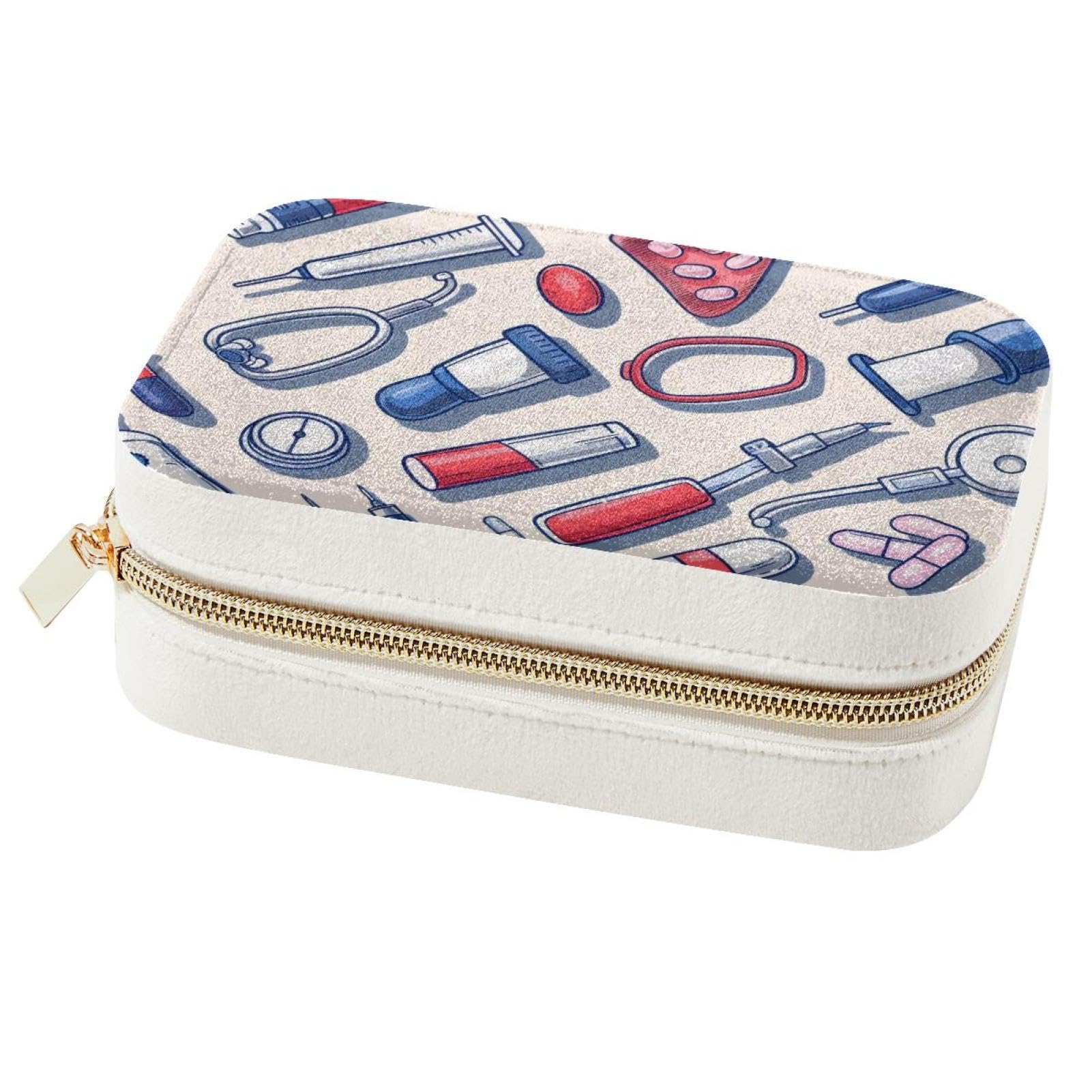 Boîte à bijoux portable zippée et protectrice pour colliers