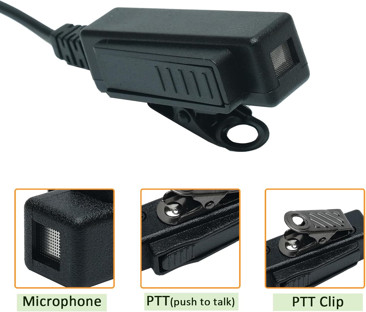 10 Pack Walkie Talkie Earpiece Headset with MIC PTT Accessories Compatible with Baofeng and Kenwood,Puxing,Wouxun Walkie Talkie 2 Way Radio