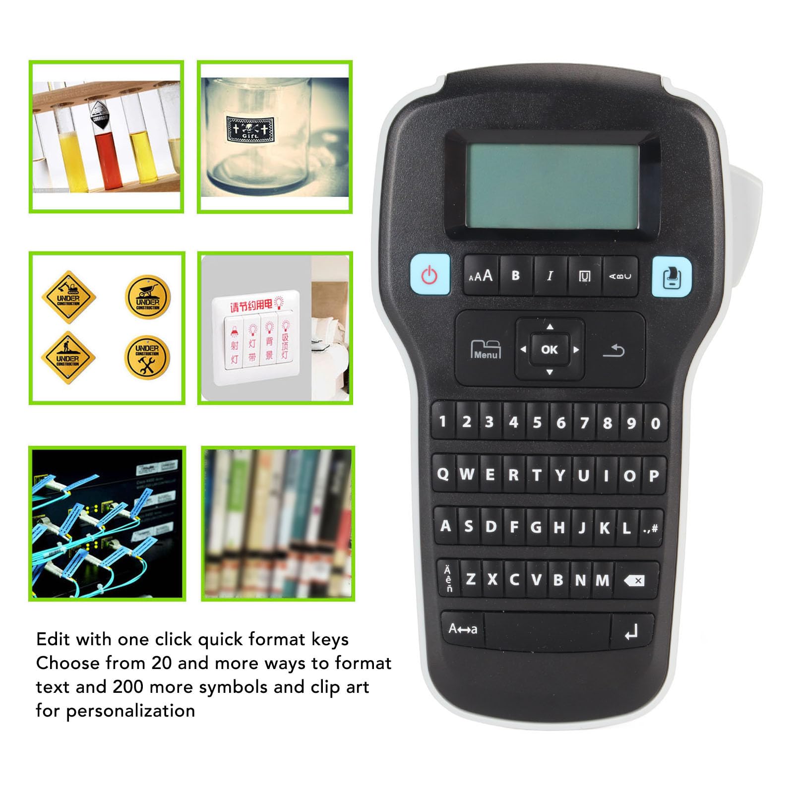 Septpenta Etichettatrice, Etichettatrice Portatile, Stampa Etichette Personalizzate, Tasti Intelligenti One Touch, Ampio Display, Etichettatrice Portatile per L'Industria, la Casa, L'Organizzazione
