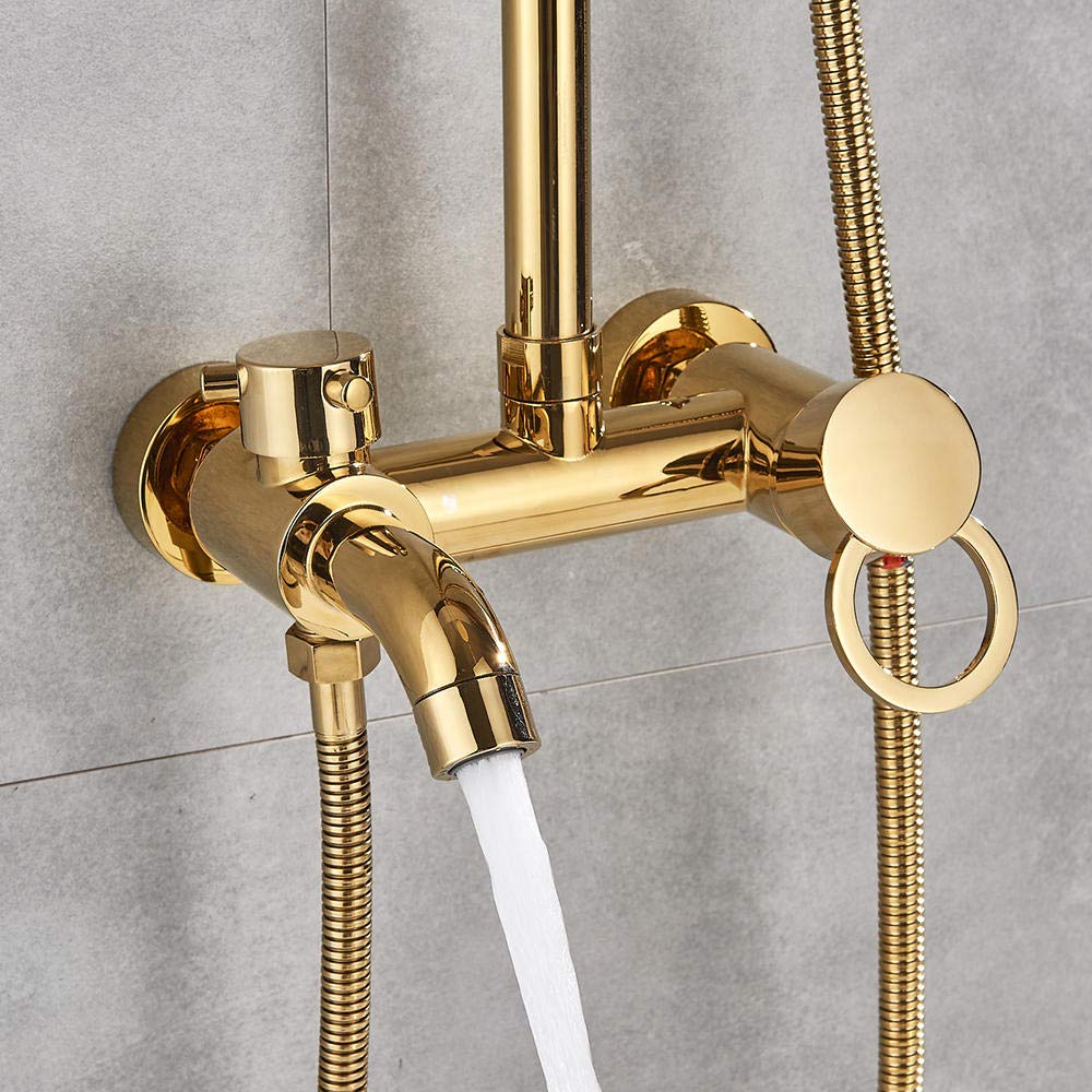 Zestaw baterii prysznicowych z deszczownicą 8 cali WallMounteBath Mixer Tap & Rainfall Heafor rious łazienka doświadczenie nowoczesne polskie h