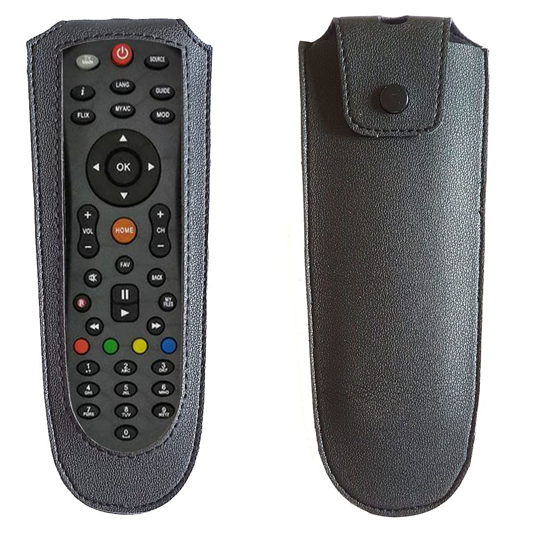 Zaoma Flip Cover for Protective Cover for DISHTV SETTOP Box Remote Control Pouch Cover Holder PU Leather Cover Holder (Black) (B093DCQ3VT) Amazon Price History, Amazon Price Tracker