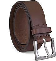 Timberland Men's Classic 35mm Leather Jean Belt - Genuine Leather, Versatile Casual/Dress, Big & Tall Sizes
