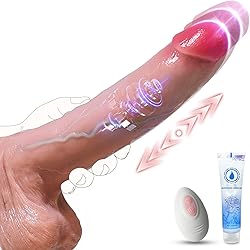 Consolador Vibradorador Mujer Juguetes Eróticos - Dildo Anal XXL de 25 CM Juguetes Sexuales para Parejas con 10 Empujes Rápidos y Fuerte Vibración, Vibradores Consoladores Realistas con Control Remoto