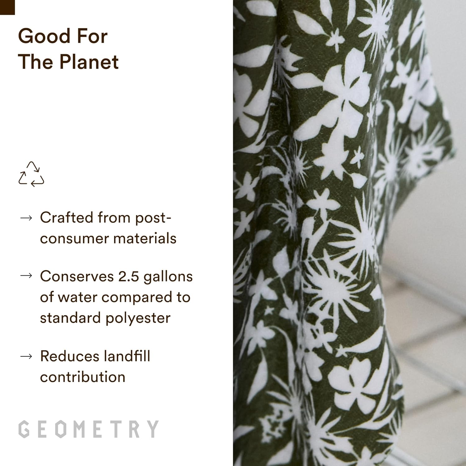 GEOMETRY Kitchen Dish Cloths - Premium Dishcloths with Geoweave - Absorbent & Fast Drying Kitchen Towels - Leafy Luxe, 10" x 10" - 3-Pack