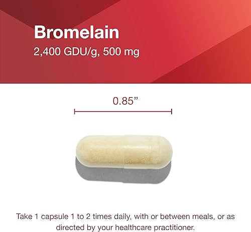 Miniatura 7 de Protocol Bromelain - Cápsulas de 500 mg - Enzima digestiva de proteínas - Apoya la digestión saludable* - Suplemento de digestión - Vegano y Kosher