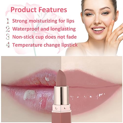 Miniatura 45 de 3 lápices labiales de aloe vera, bálsamo labial hidratante de larga duración, barra de labios nutritiva, lápiz labial, bálsamo labial, cambio