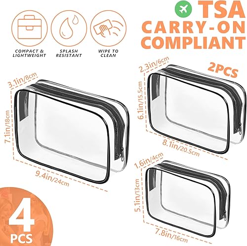 Miniatura 2 de AURUZA bolsa de maquillaje para mujer, Paquete de 3 Negro, Moda