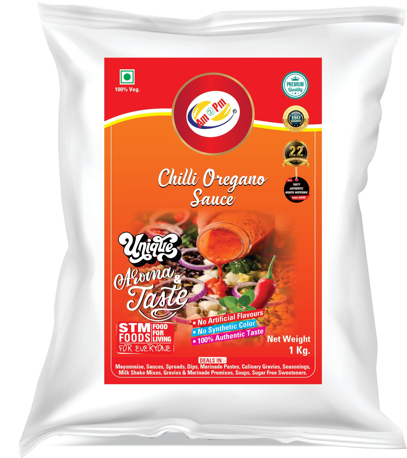 Am 2 Pm - Chilli Oregano Sauce 100% Vegan Natural Ingredients | Best Replacement for Red Chilli Or Green Chilli Sauce |Enjoy With Rice & Hakka Noodles - 1KG (B0CBVNGY7L) Amazon Price History, Amazon Price Tracker