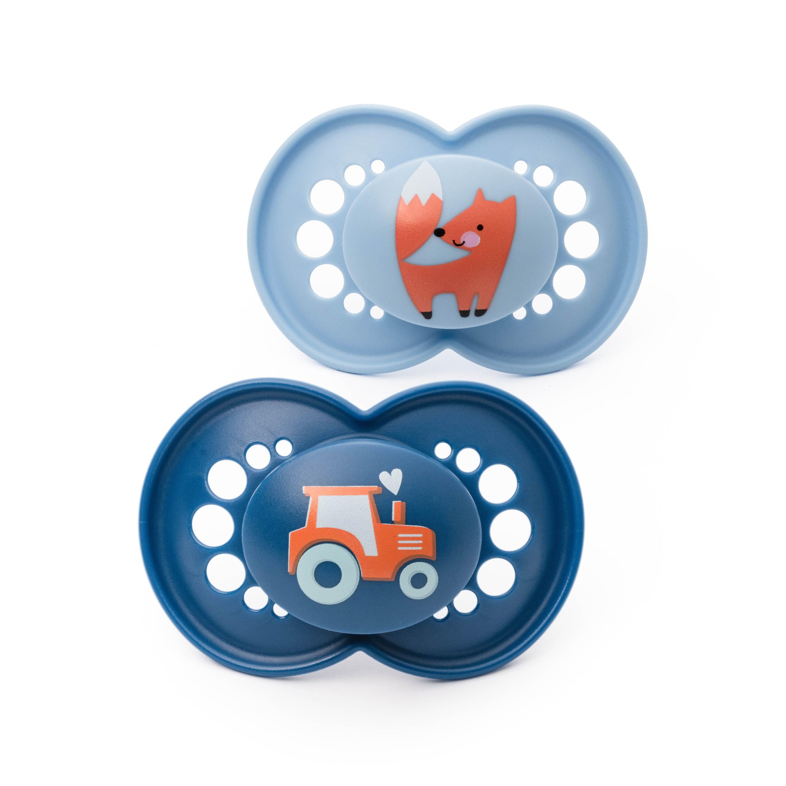 MAM Original Dummies, 18-36M, 2 Pack, Orthodontic Design, Blue